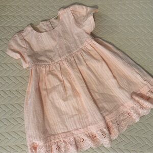 Pink Ruffled Tiered Sundress with Flutter Sleeves